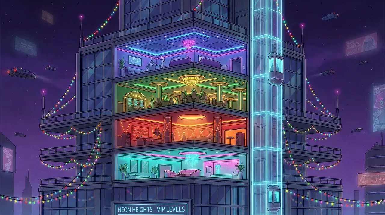 抢庄牛牛 嘉年华摩天楼VIP层级剖面图